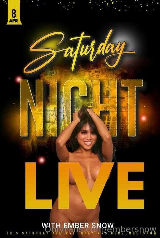 It's that time again!!  LIVE SHOW this Saturday night at 10p..