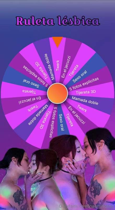 👩🏻‍❤️‍💋‍👩🏼 **RULETA LÉSBICA EXPLICITA**👩🏻‍❤️‍👩🏼
Verás lo bie..