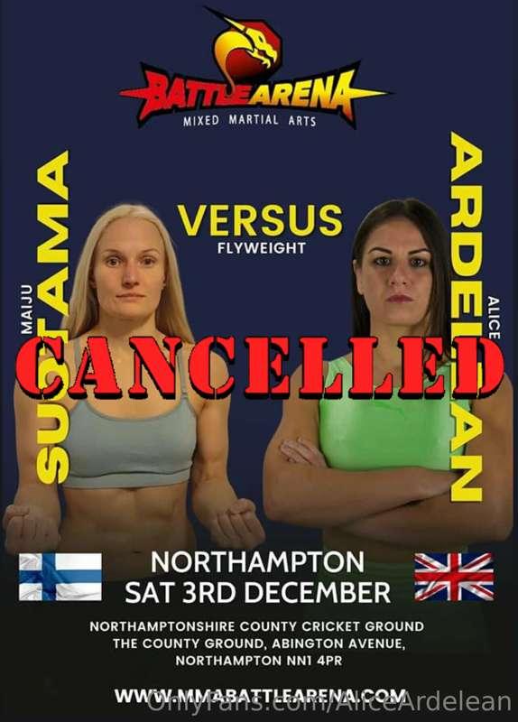 Unfortunately my fight is off this weekend. 
My opponent fle..