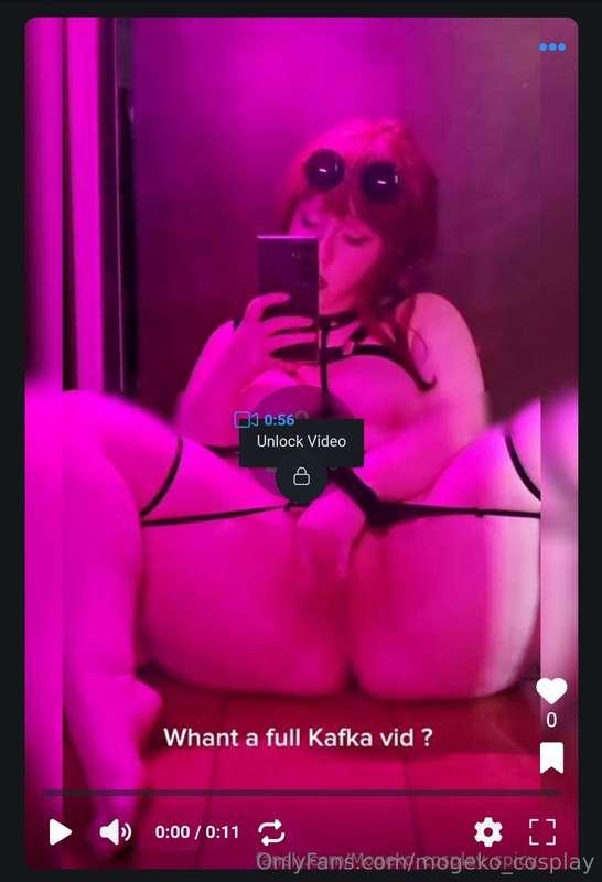 1min Kafka alone 🔥⚠️or free on F@nsly at Mogeko_cosplay_spic..