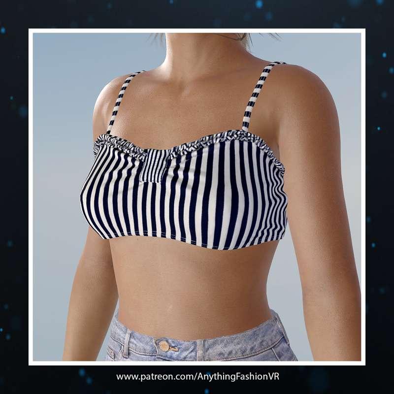 Realistic stripe summer top