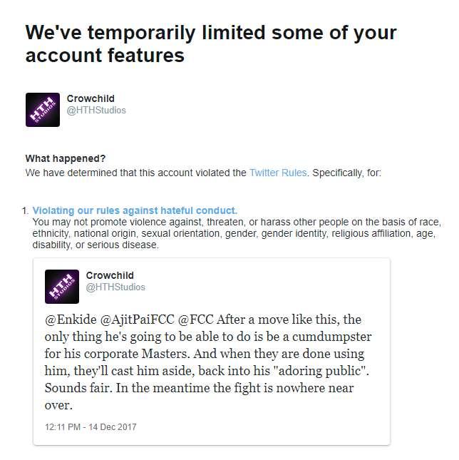 Twitter Account Temporarily Suspended