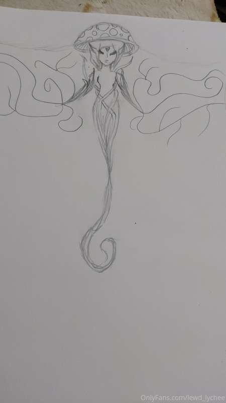 Progess of me designing my underbust tattoo its not finished..