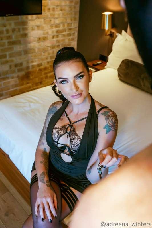 What's running through your cucky mind as I fasten that devi..