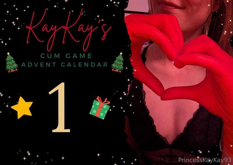 🎀 KayKay's CUM game advent calendar 🎀 is off to a yummy star..