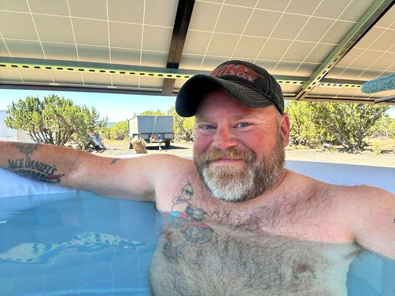 “Heated pool” for now… but it’s getting warmer! 