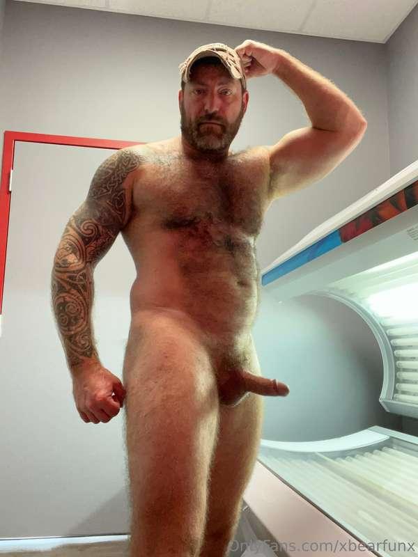 Post workout tanning. Wish I had someone to join me