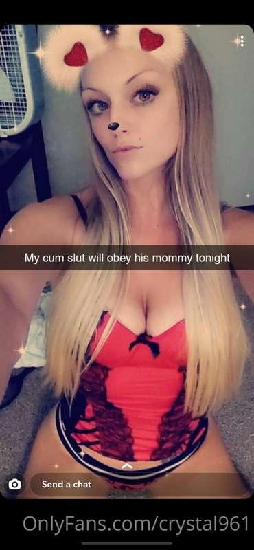 You are a whore for goddesses cock. You will obey your mommy..