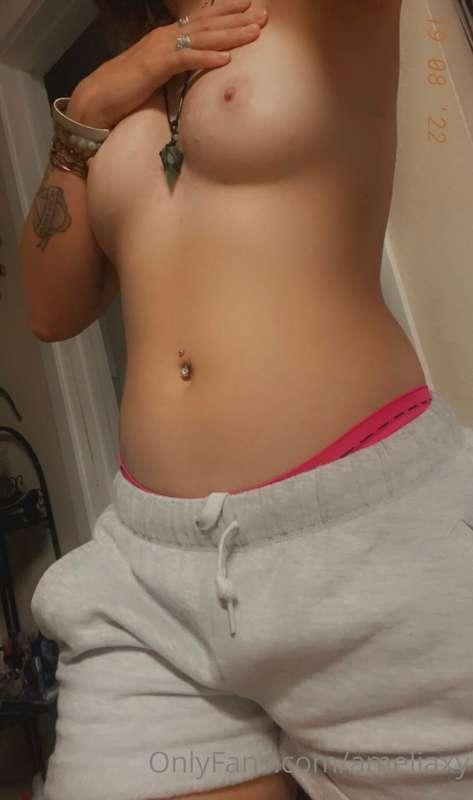 I walk around topless a lot while I’m doing laundry 😝  Funny..