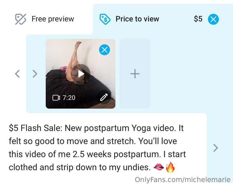 I just sent out a new flash sale yoga video I know you’ll lo..