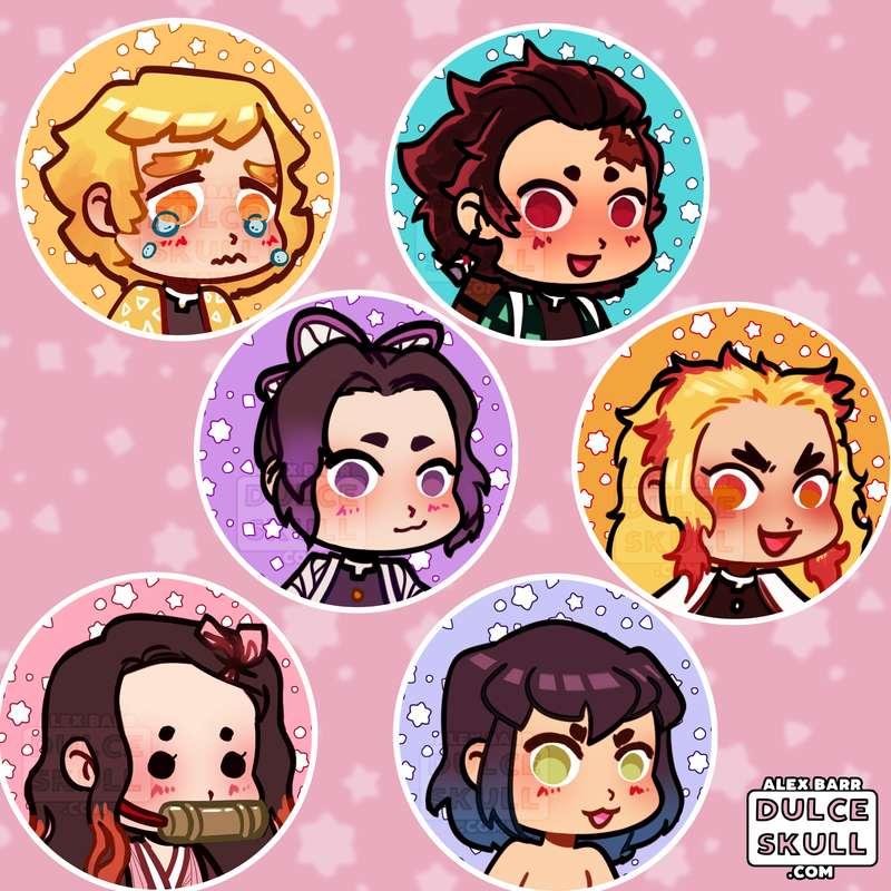 Demon Slayer Buttons!
