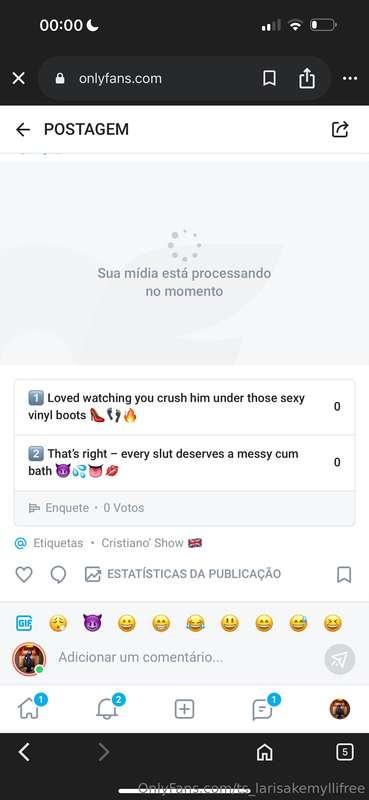 I’m waiting for your vote in my poll right now on the VIP pa..