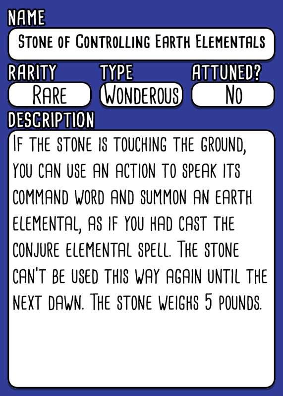 Magic Item Card Template