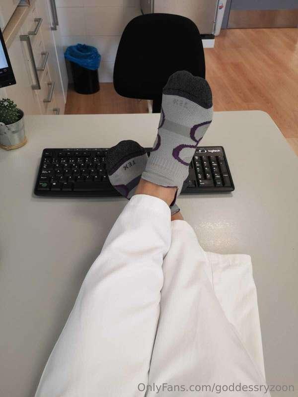 I love working barefoot. Does anyone want to be my co-worker..