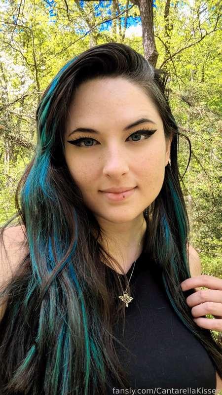 #asian #alt #alternative #fyp #emo #freckles #blueeyes #bluehair #cateye