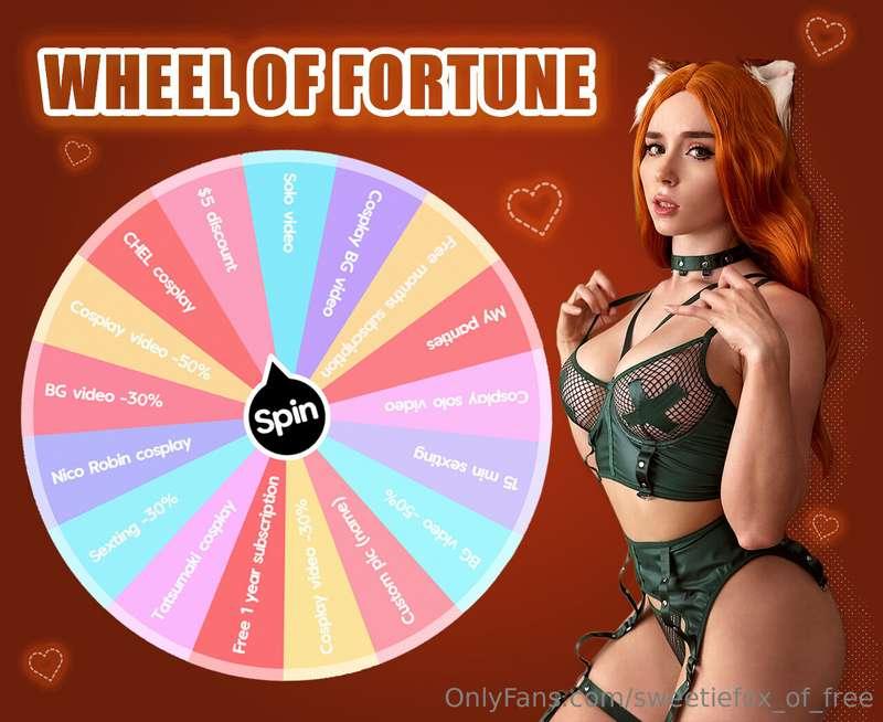 # 🎡 ***ONLY ON MY VIP PAGE***
***WHEEL OF FORTUNE WITH SWEET..
