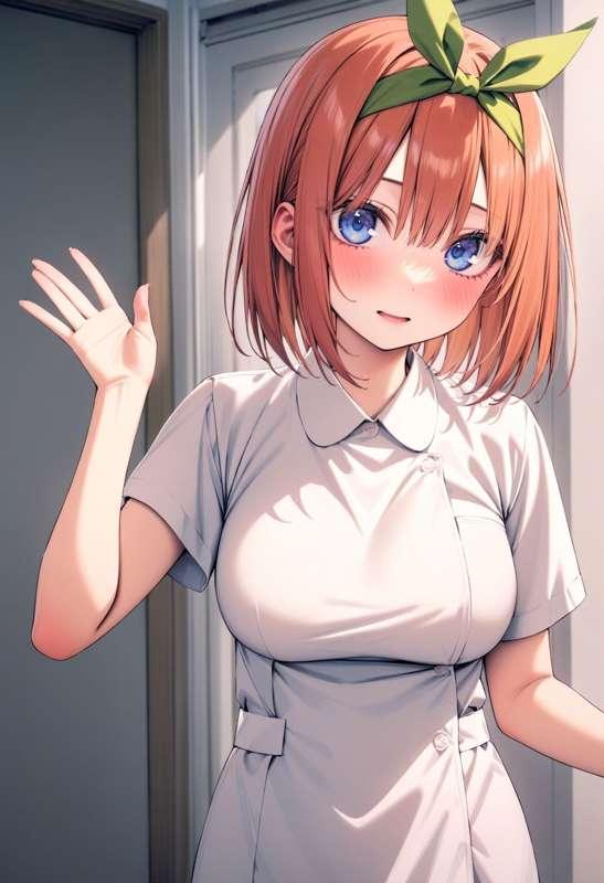 ナース服の四葉が患者さんのオチ◯ポをケアする話　86枚(zip, pdf有り)