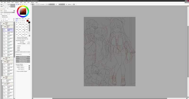 Progress on Nonomi lood multipanel.