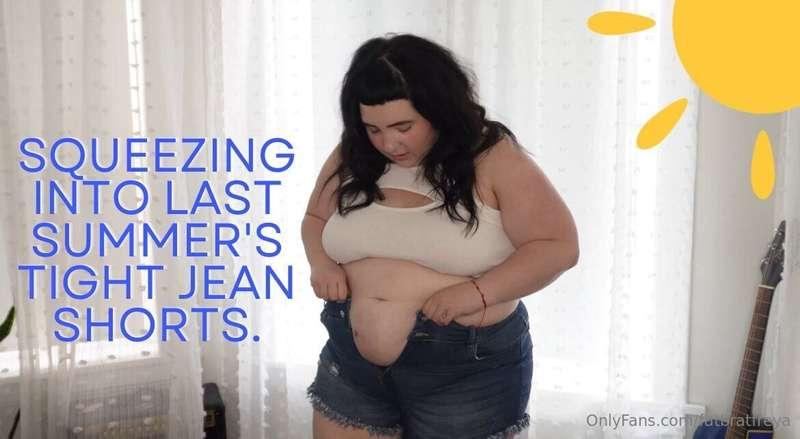 Squeezing Into Last Summer's Tight Jean Shorts It's been a y..