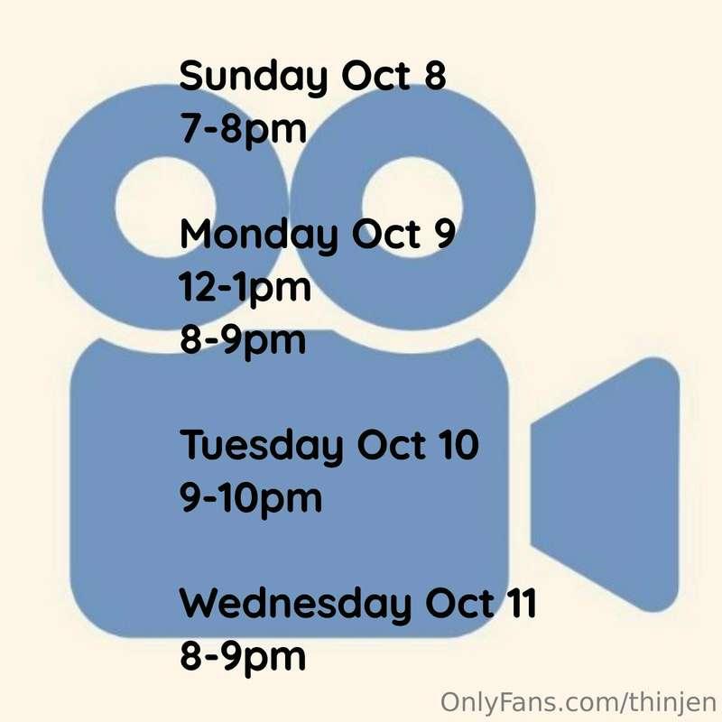 Videochats are back for a few days!!! Snag up your times. 
*..