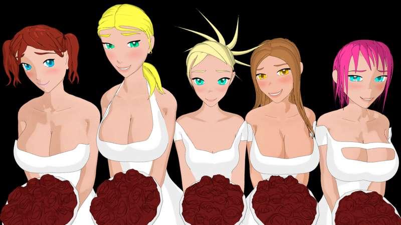 Commission #36, All the Ladies in Wedding Dresses