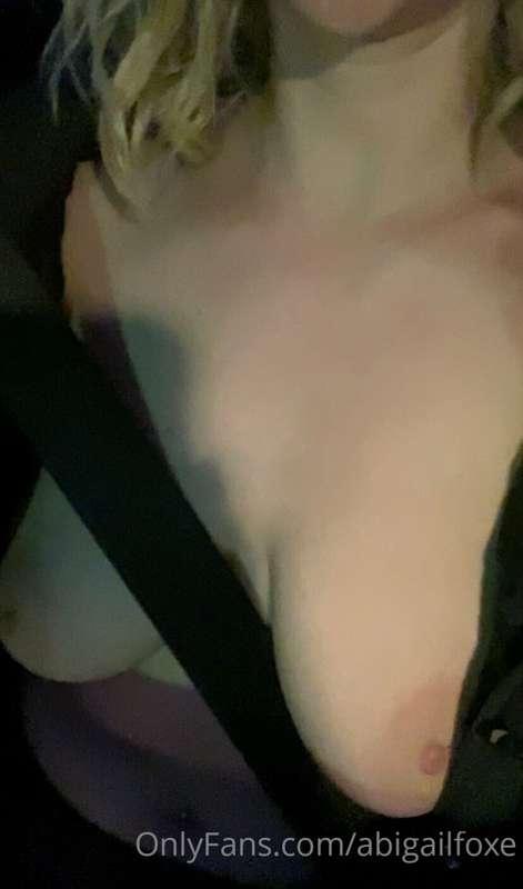 Driving around town with nothing under my coat 😮