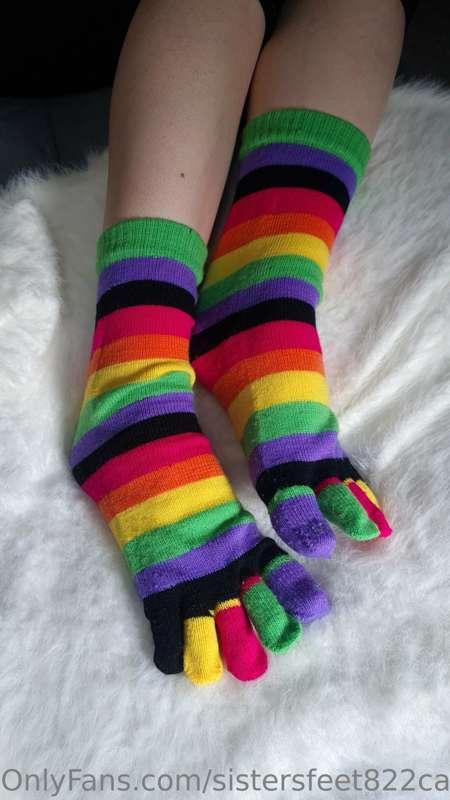 colorful socks!

imagine how they smell after a long day