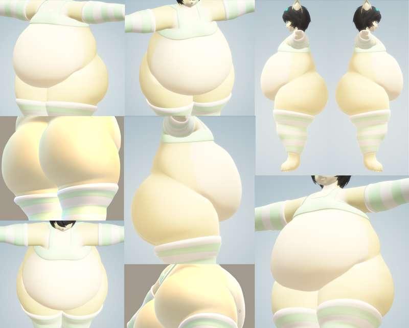 3D Fat Cat with clothes