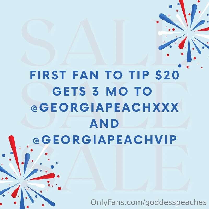 First to Tip No PPV page @georgiapeachxxx Vip Page @georgiap..