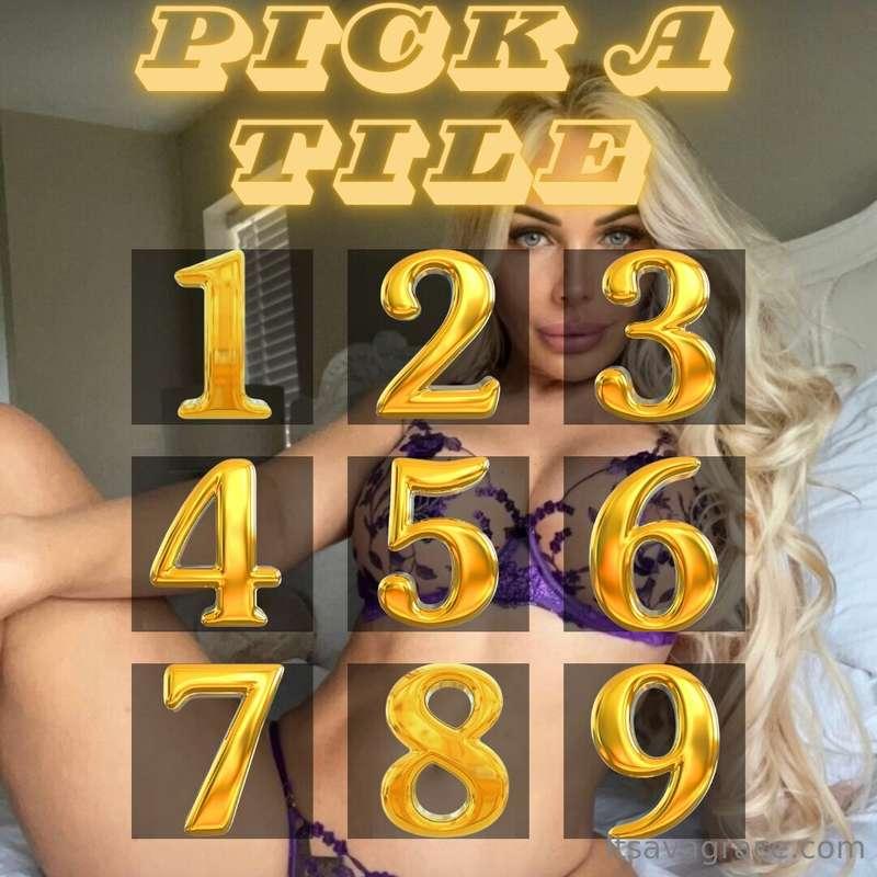 🤩 PICK A TILE 🤩Ever played bingo? Well this is way hotter 😏🤣..