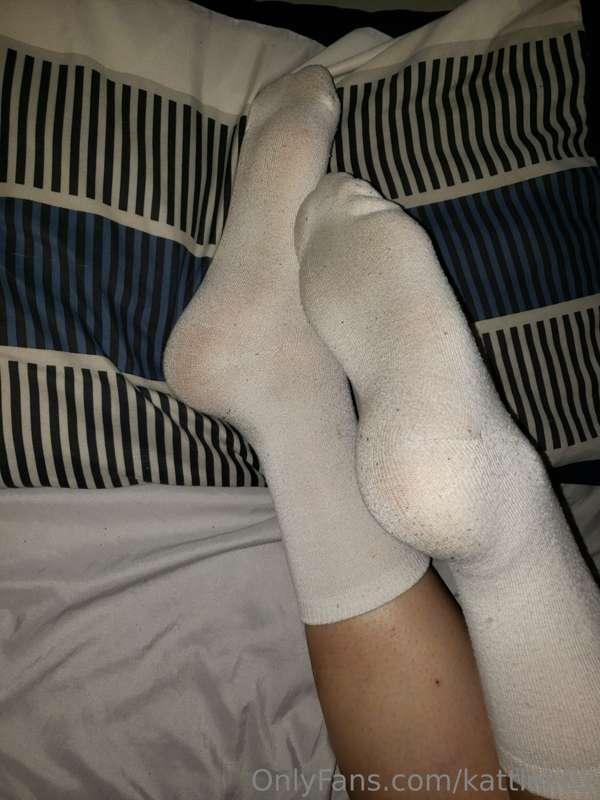 Some ankle length white socks.. some calf high.. some clean...