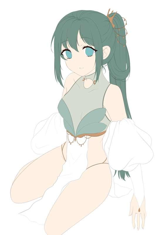 Lily lineart + base colors 