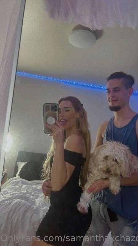 Love when the puppy joins our selfies