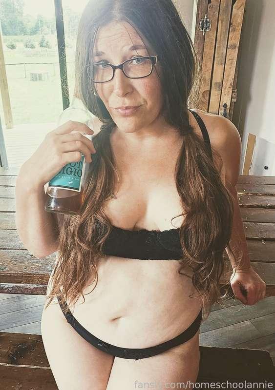 Is it too early for you to join me for wine?

#wine #drinking #lingerie #pigtails #innocent #glasses #ohio #bra #underwear