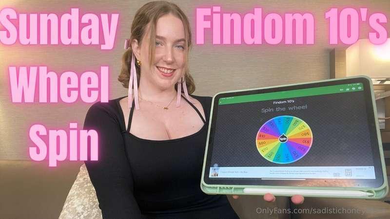 Time for another round of wheel spins! This time it is findo..