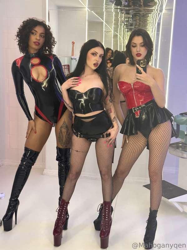 Three on one?  You wish to be under our heels.  @lady_perse ..