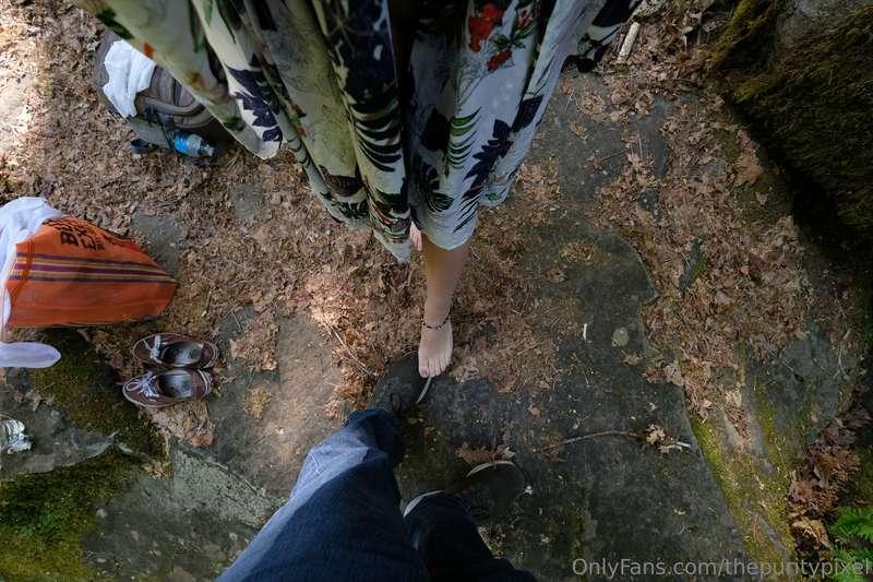 The halfway point of our shoot. I don't remember why she was..