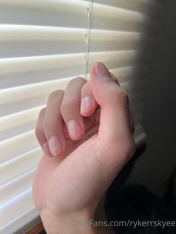 Just admiring my hands and nails. But there seems to be some..