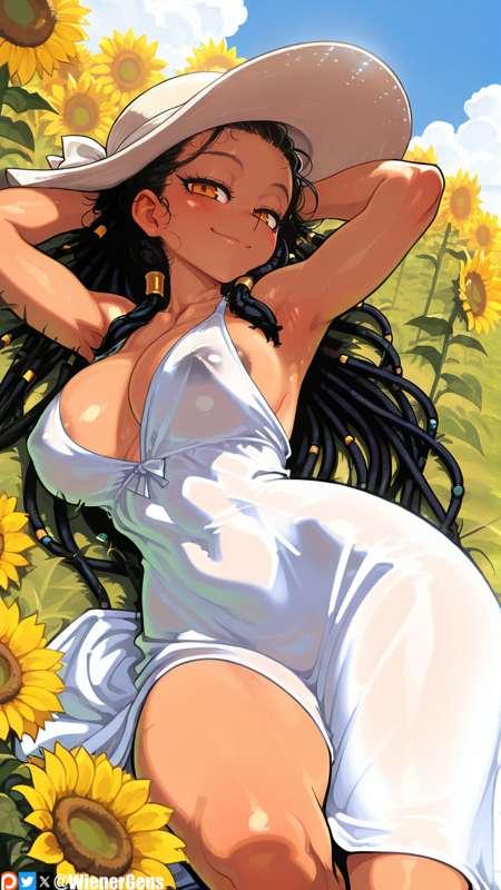 Kiara Sunflowers Pinup 49 Images