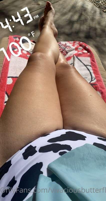 The breeze and the pool are keeping us cool though.