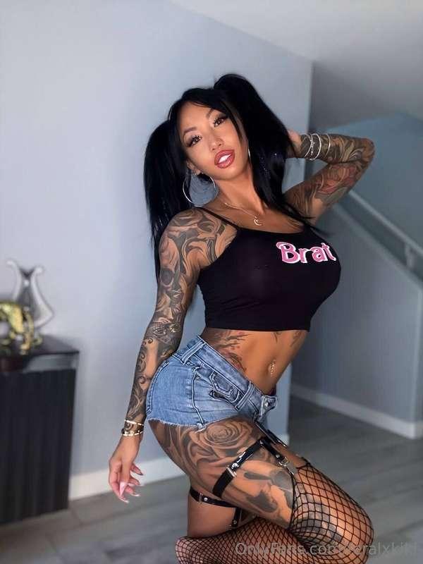 My shirt says Brat, but my moans say “please harder” 😇