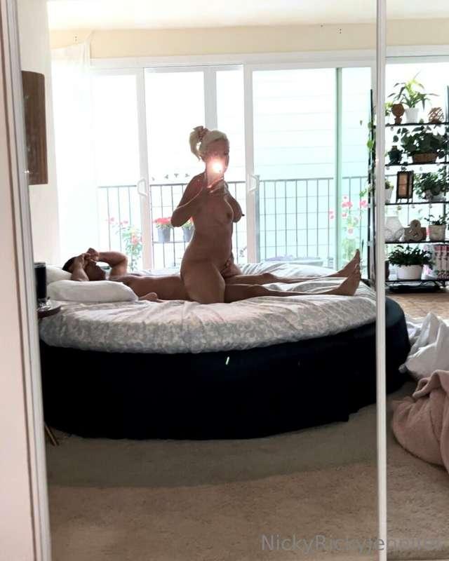This video is from my POV.  I ride home reverse cowgirl, the..