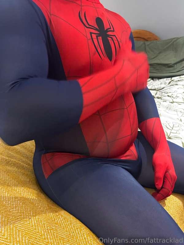 Spiderman got hit by the fat ray 