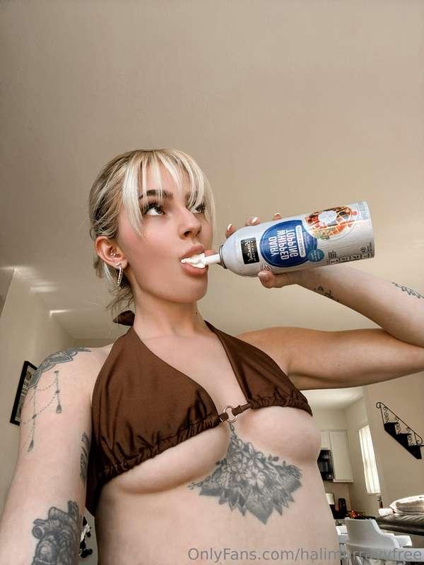 I love cream in my mouth @halimurrayy 
