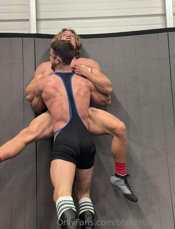 Mean while I got the boots tied trunks covered in sweat musl..