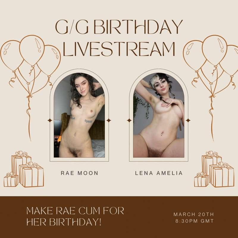 G/G livestream tomorrow for my birthday! There’ll be pop the..