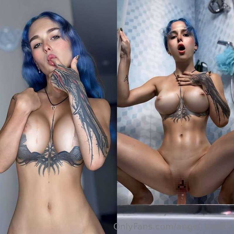 This sexy, blue-haired mermaid @aoi_sakura_xxx is moaning wi..