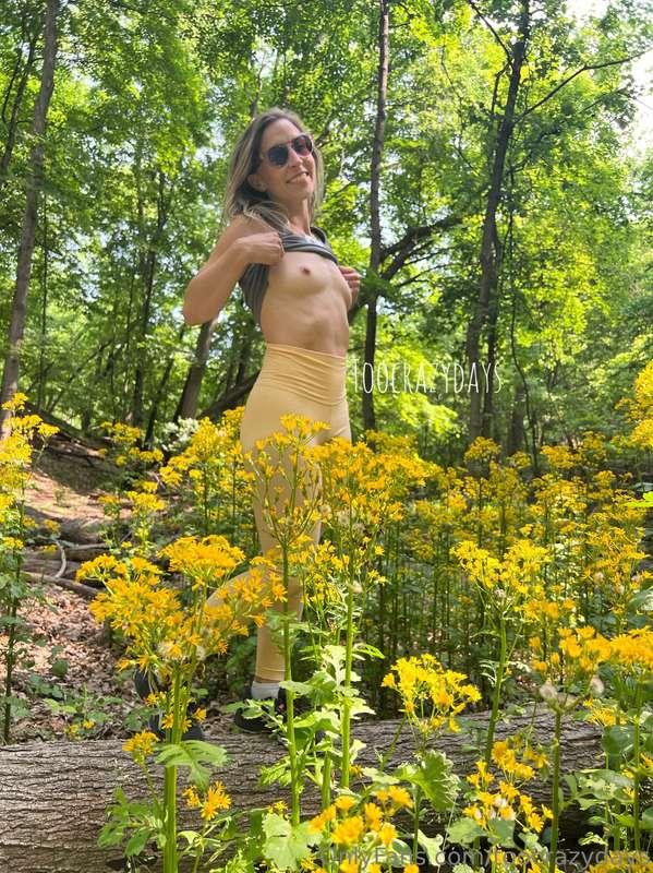 I miss walking through the flowers with my titties out! Espe..