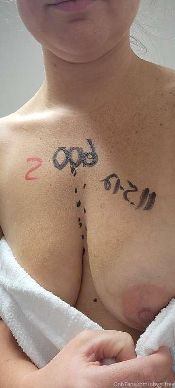 Baby! I absolutely love my new tits! I'm still very very sor..