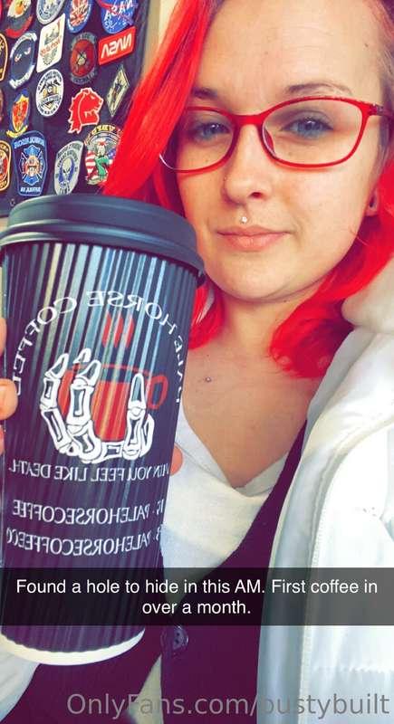 I had my first cup of coffee in a month, not for the caffein..